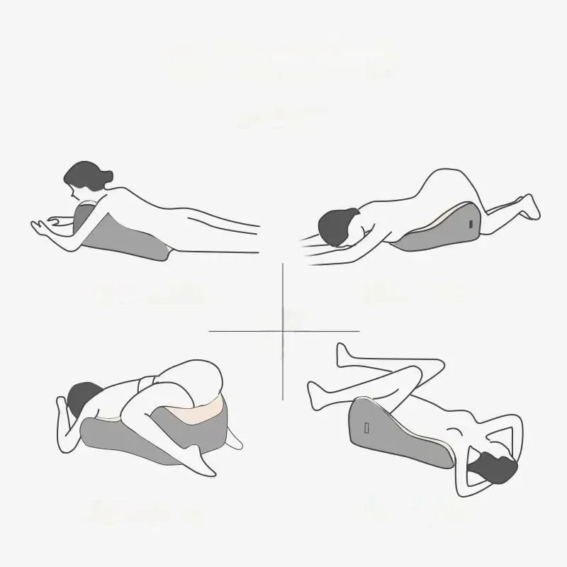 QFC115 prone sleeping pillow usage positions